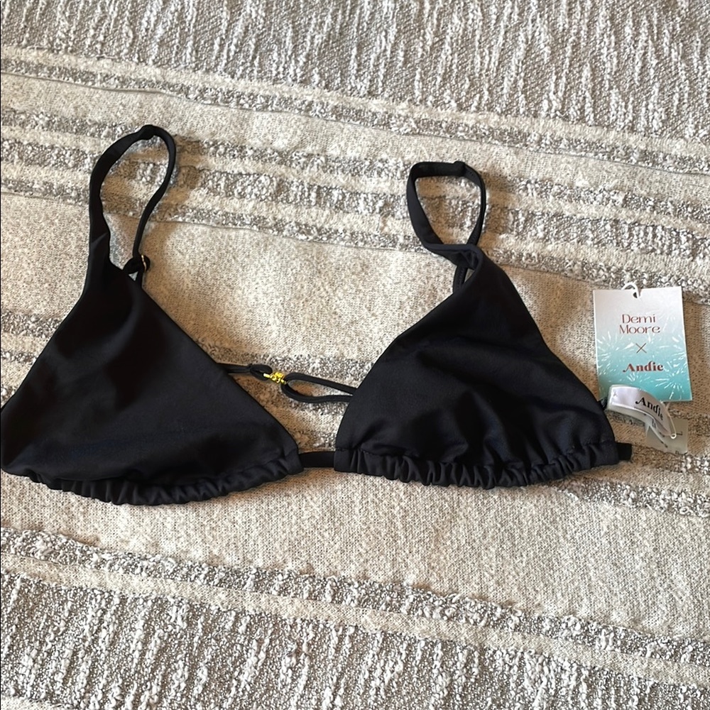 Andie Demi Moore Black Bikini Top